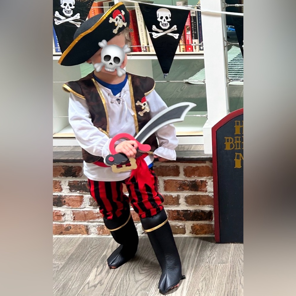 Pirate Costume for Kids - Black and Red